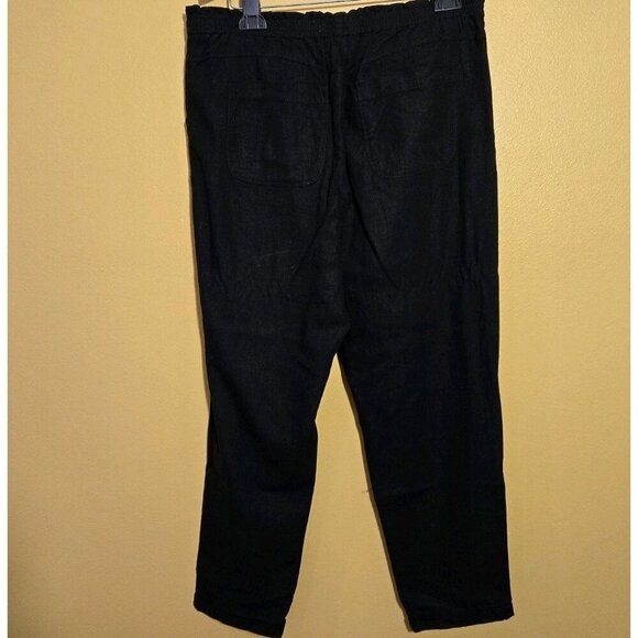 Jolt Womens Wide Leg Rayon Pants Large Black 30W Drawstring Pocket T1720LPES - Picture 2 of 8